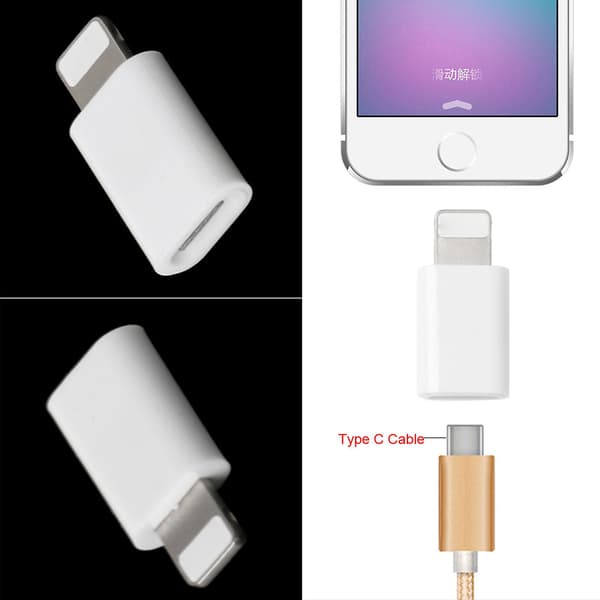 USB-C Hun til Lightning Han Adapter til Telefon Serie Holdbar