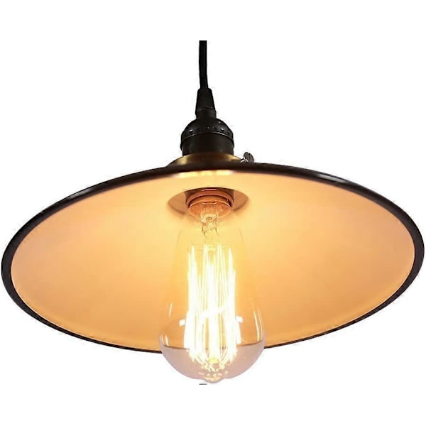 Hängande industriell retro-pendellampa vintage E27 med strömbrytare höjdjusterbar rustik metall