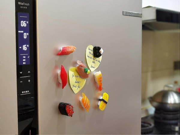 Søte kjøleskapsmagneter - Simulerings-sushi dekorative magneter