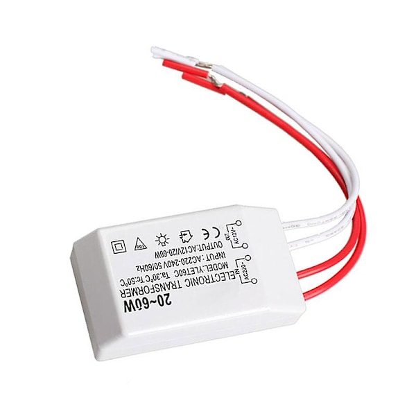 20-60W 12V Halogenlampe Elektronisk Transformator Spotlight Adapter Enhet