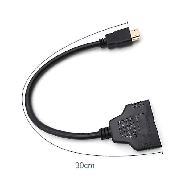 HDMI Splitter Adapter Kabel HDMI Splitter 1 In 2 Ut $hdmi Hane Till Dubbel HDMI Hona 1 Till 2