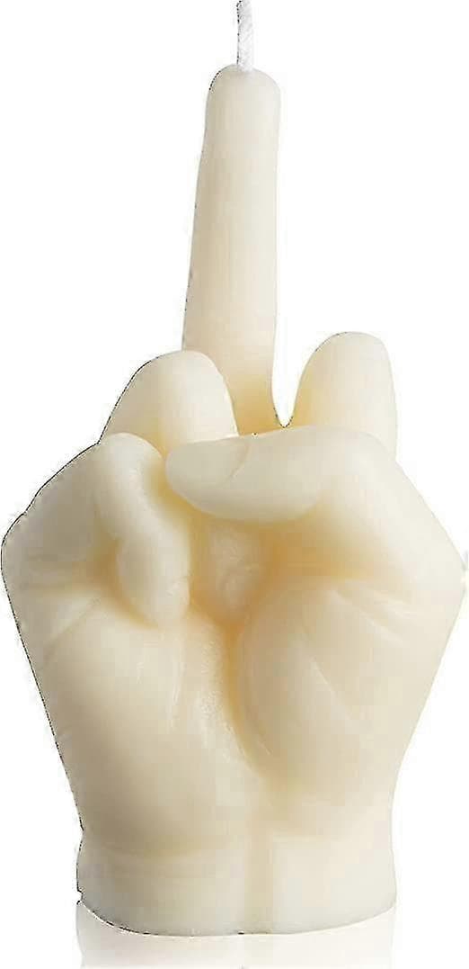 Kreative duftlys formet som en midtfinger white