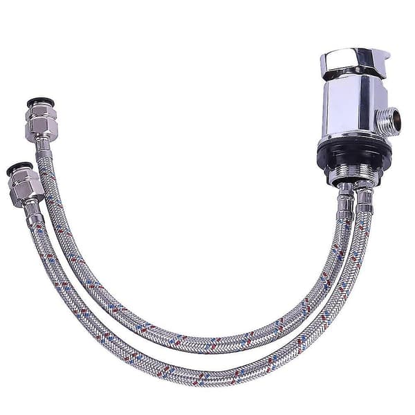 Forkromet blandingsbatteri til bruser, campingvogn, autocamper, udløb 1/2 med 1500 mm Push Fit-haler