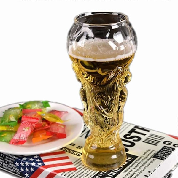 Fotbollsdesign Öl 450ML Transparent Glas Fotbollskopp Design Muggar