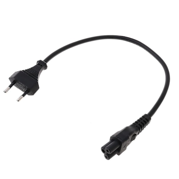 Strömadapterkabel EU 2-polig hane till IEC 320 C5 Mickey för bärbar datorströmförsörjning 30 cm