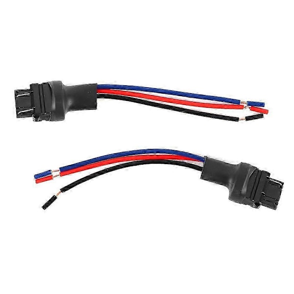 2 st 3157 Bil Glödlampa Hållare Adapter Kabel för Blinkersljus