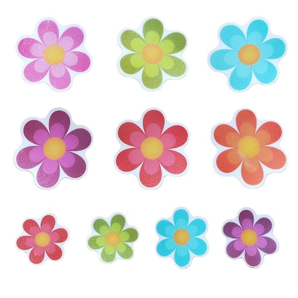 10 st/set Anti Halk Matta Blomma Badkar Klistermärken Säkerhetsgolv Badrum Dusch Självhäftande Dekal