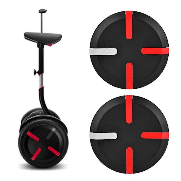 2 ST ABS Mini Hjulnavskydd Däck Sidokåpa Dekorationsdel för Balans Elektrisk Scooter