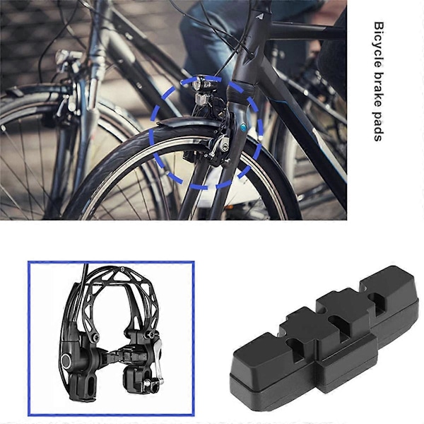 8 st Cykelbromsskor för HS11/ HS22/HS24/ HS33 /HS66 50mm Bromsbelägg V-Broms Landsvägscykeltillbehör