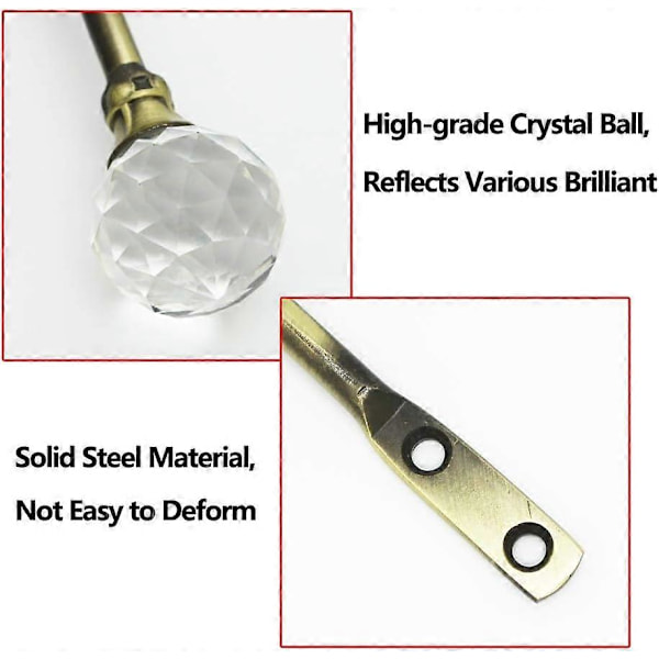 Gardinomtag Metall U Väggkrokar Gardinomtag, Metall Gardinomtag 2-pack (Brons) (FMY)