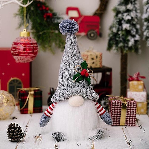 2024 Dekorationer LED Tomte Paljetter Ansiktslös Docka Nattlampa för Hem Semester Jul Ornament Gåva Navidad Nyår G 30cm