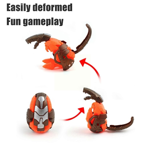 6 stk/sett Dinosaur Robot Transformering For Barn Deformasjon Dinosaur Egg Automatisk Transformasjon Vridning Gutter Utdanningsmessig 6PCS Set