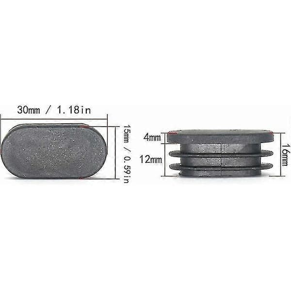 Plastmøbelbeinhette Oval Stolhett Plastmøbelbeinhette Oval Trampoline Stolhett 20 stk (15x30mm)