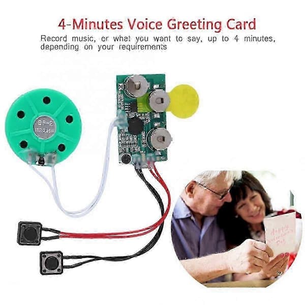 DIY Stemmemodul Kort 4 Minutter Opptak Avspilling Lydbrikke DIY Stemmemodul Kort