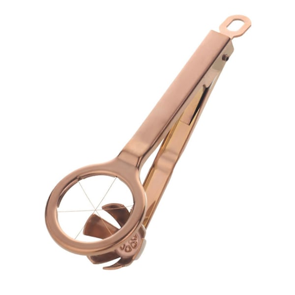 Äggskärare i rostfritt stål Multifunktionell Robust Kompakt Hexagonal Äggdelare för Hemmet Rose Gold