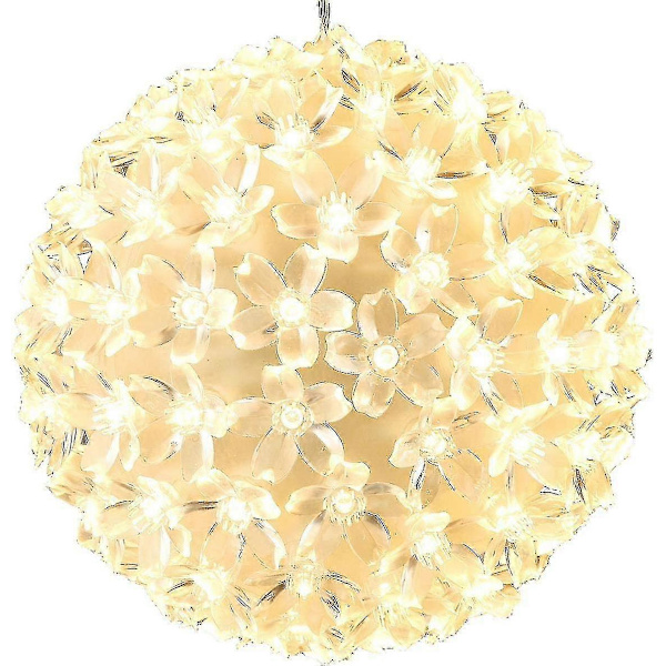 100 LED-ljusslinga Boll Ljusboll Varmvit Juldekorationer Boll Julbelysning Jul Ca 15 cm