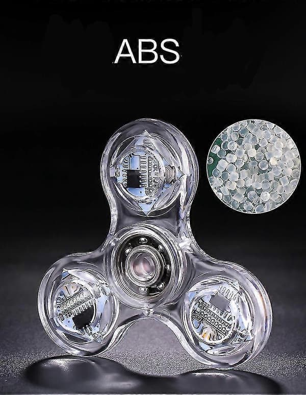 Krystal Luminous LED Lys Fidget Spinner Hånd Top Spinners Gløder i Mørke EDC Stressaflastende Legetøj Gyroskop