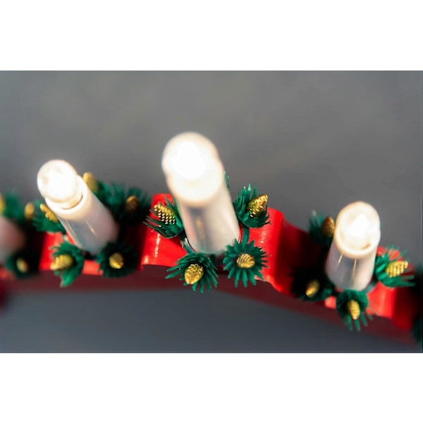 Traditionell Förbelyst Ljusstake med 7 LED-lampor, Nätansluten Fönster Julgransbordslampa