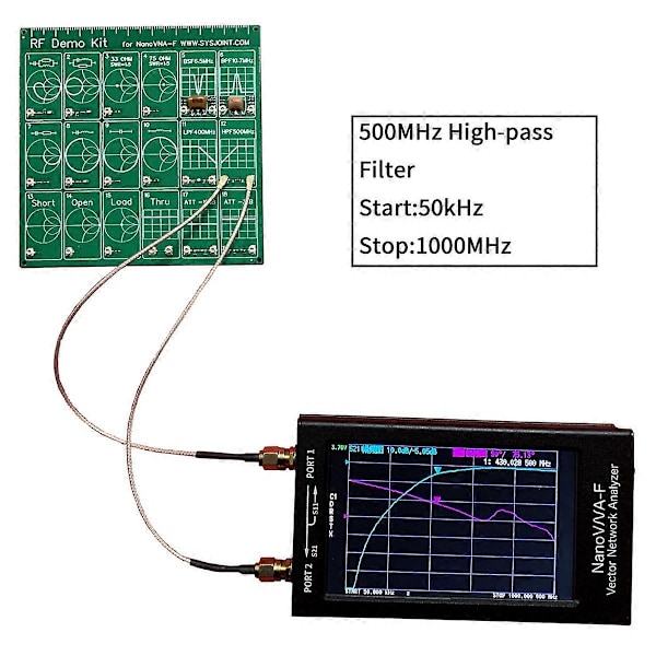 RF Demo Kit NanoVNA-F RF Testkort HAM Vektor Nätverkstest