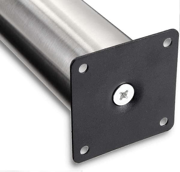 Sæt med 8 møbelben, justerbart køkkenben 50 mm/højde 150 mm runde metalben i rustfrit stål til sofa, bordben