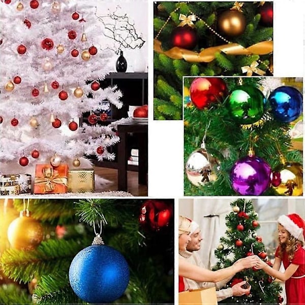 1 Ask 3cm Hem Julgransdekor Boll Prydnad Hängande Julgransfest Ornament Dekorationer Gold