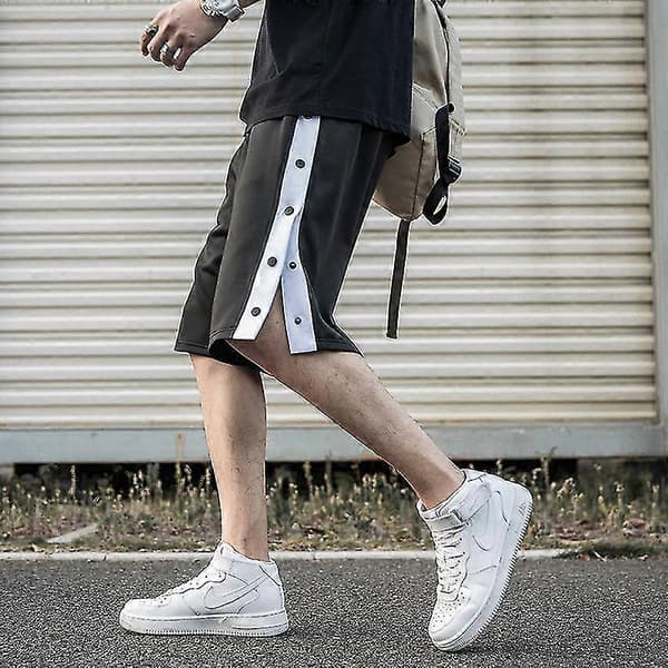 Herre Basketballshorts med Avrivbare Sideknapper
