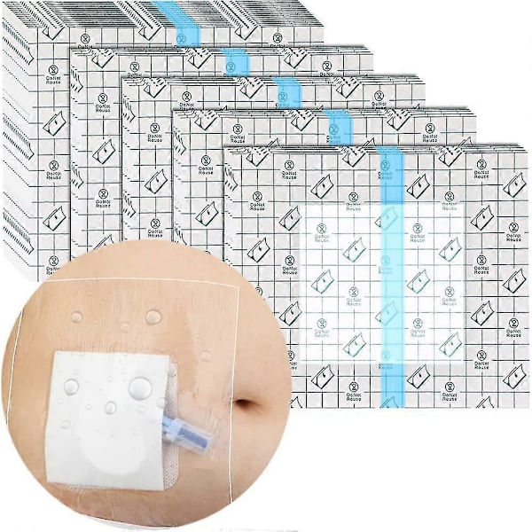 Vattentätt Dialyskateter Duschskydd 25x30 cm Skydd Med Non-stick Centerplatta Picc Line Förband Plåster Sår Bröstport Pd Periton