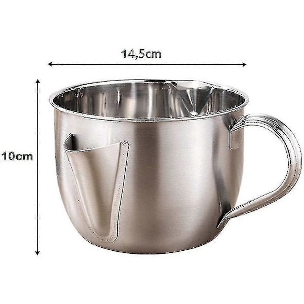 Fedtseparator til saucer Sovsebåd Rustfrit stål Fedtseparator Kande Sovsekande Kande Fedt