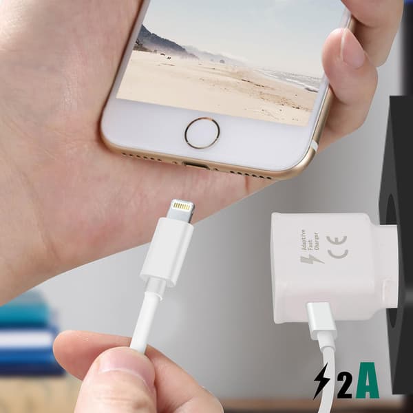 USB-C till Lightning, Micro-USB, USB-C och magnetisk laddningskabel 2A Vit