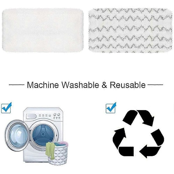 Ångmoppdyna för Bissell PowerFresh Vac & Steam 2747A, 1132 1543 1632 1652 Symphony Dammsugare och Ångmoppserie, 6-pack As shown