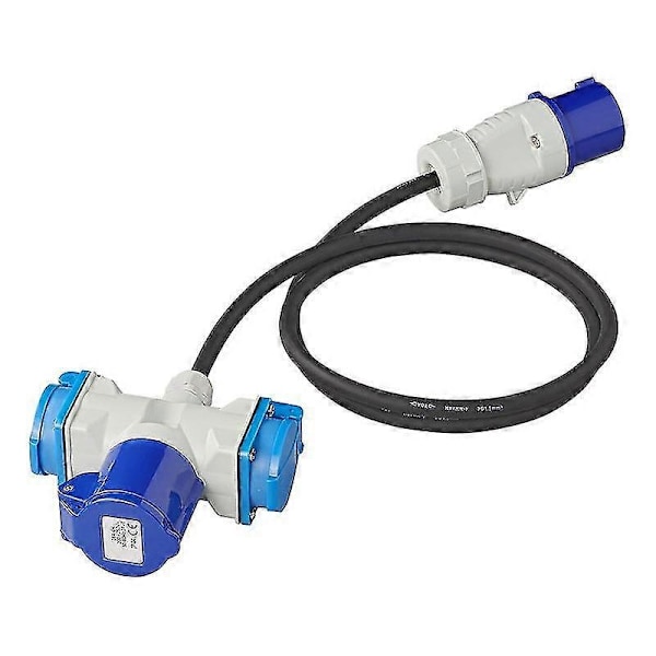 Adapterkabel 150cm 3x2.5mm² från CEE-kontakt till 2xSchuko + 1xCEE uttag Walkbee