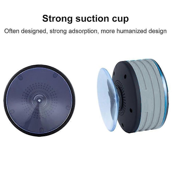 Bluetooth Portabel Vattentät Duschradio Hb Belysning Stöttålig, Dammtät Trådlös Duschradio Med Sugkopp, Perfekt För Pool, Dusch, Båt