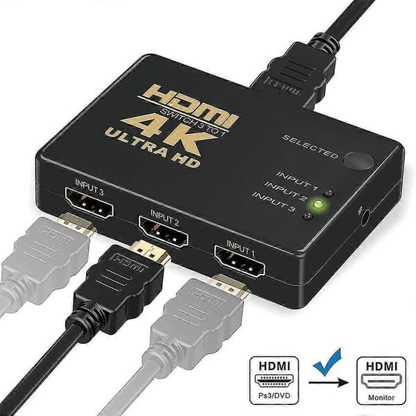 HDMI Switch 4K Smart 5 Port HDMI Switch Splitter med Fjärrkontroll