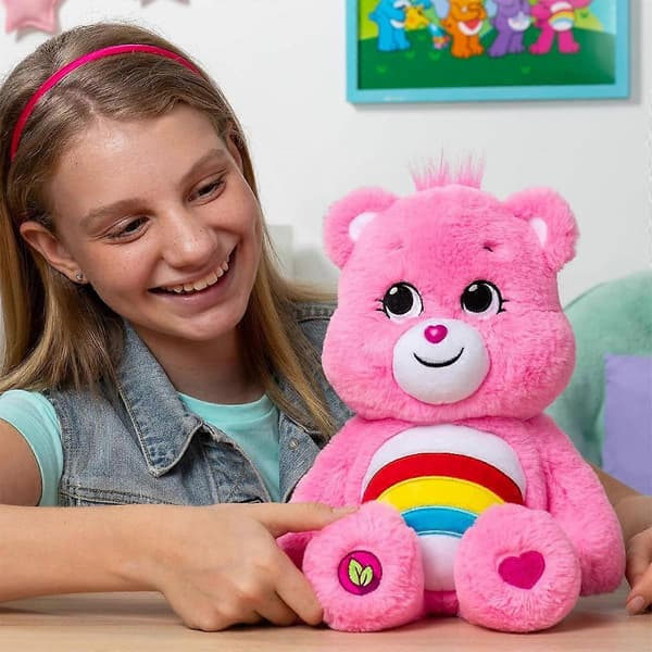 Care Bears 35cm Glitter Belly Medium Plush - Cheer Bear