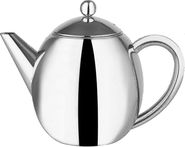 12l Dobbeltvægget Isoleret Poleret Teapot i Rustfrit Stål med Infusionskurv (poleret rustfrit stål) - God