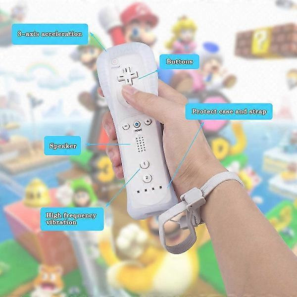 2 WII Handkontroller - Spelkontroll med Fodral - w
