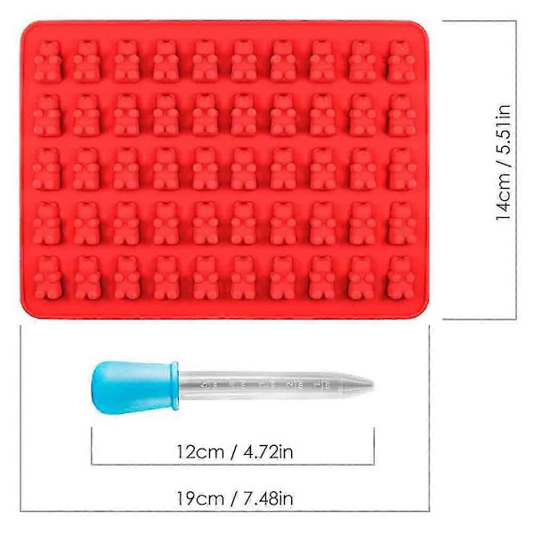 3 stk. slikform silikone gummy bear forme silikoneforme