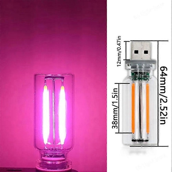 Bärbar USB Plug-in LED Mini Nattlampa Bil Atmosfär Ljus Mobila Lampor F