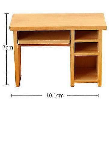 Miniature møbel legetøj dukkehus diy dekoration tilbehør mini 1:12 computerbord sæt luolv
