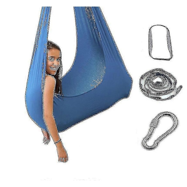 Aerial Yoga Terapisvingset & Hängmatta Kit för Flexibilitet & Smärtlindringwanan) Blue 100*280CM