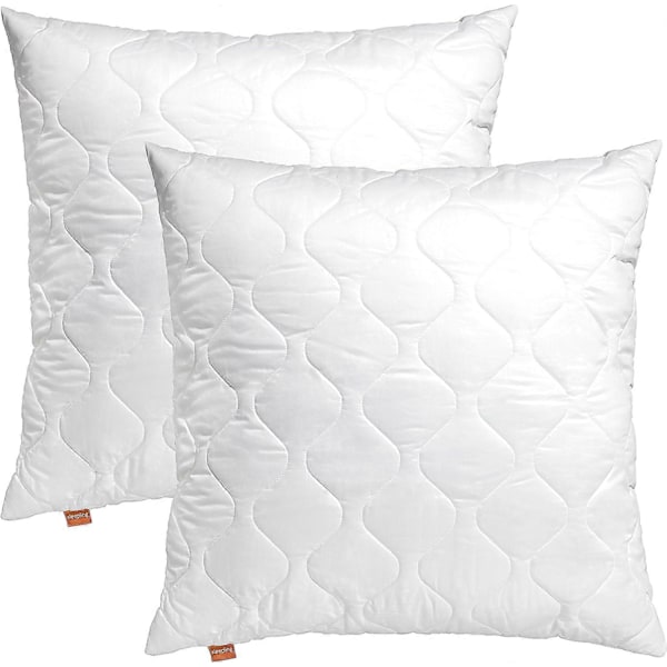 2 Mikrofiberkuddar 65 x 65 cm, Vit