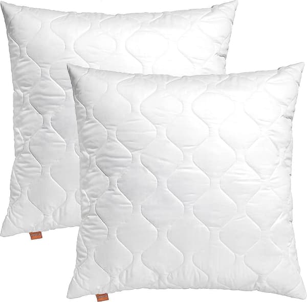 2 Mikrofiberpuder 65 x 65 cm, Hvid
