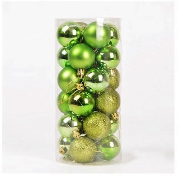 JWL-PGY 24 st Julkulor Julgransdekorationer Julpynt 3cm/4cm/6cm/8cm Polystyrenboll USA Nyårsgåvor Hem A Fruit Green 4cm