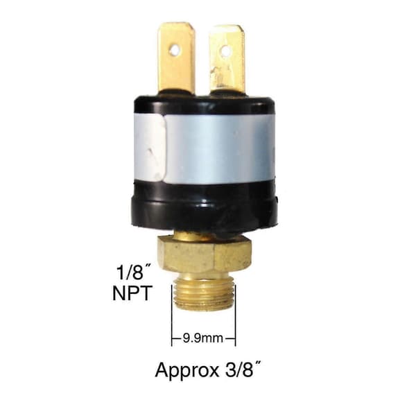 90-110 Psi Luftkompressor Trykkkontroll Bryter Ventil Horn 1/8'' 12v/24v