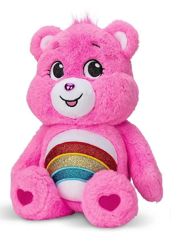 Care Bears 35cm Glitter Belly Medium Plush - Cheer Bear