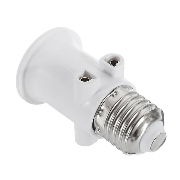 EU LED Glödlampa Adapter Lamphållare Bas Plugg Kontakt AC100-240V 4A E27 ABS