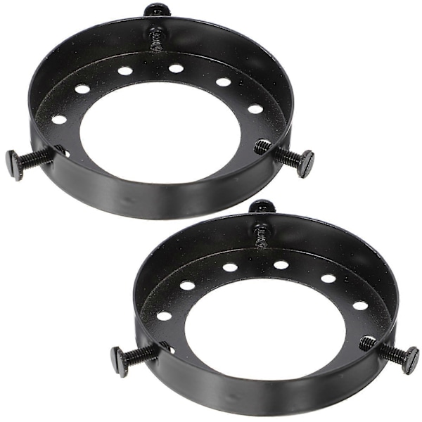 2 st Lampskärmsring Taklampa Lampskärmsring Belysningstillbehör Black 7X7CM