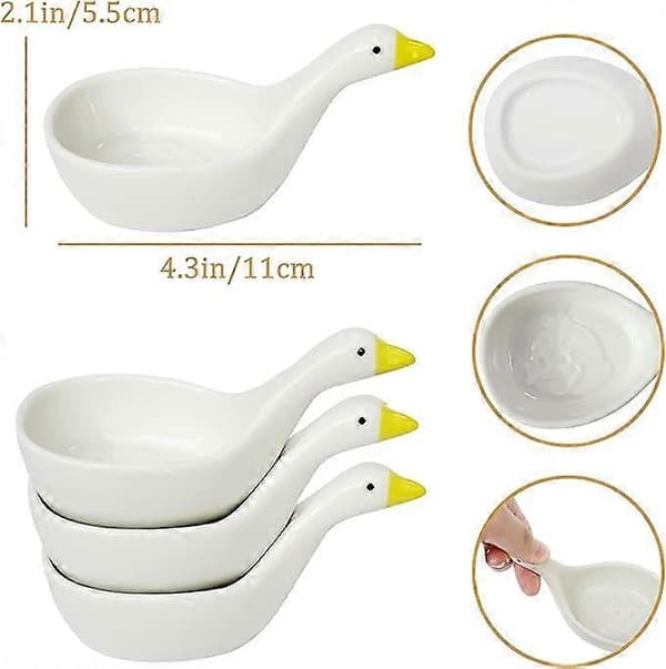 Dippausastiat, söpö ankka-design, 4 kpl