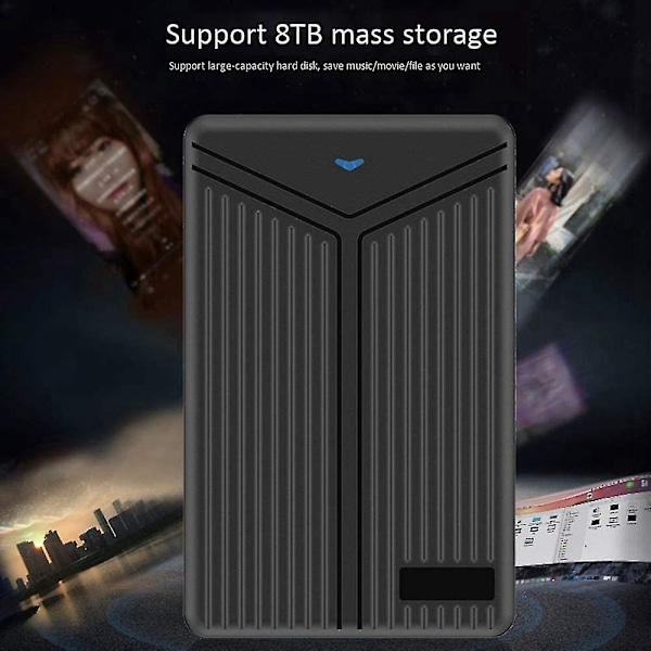 Usb 3.1 Mobil Hårddiskbox 2.5 Tum Sata Hårddiskbox Ssd-kabinett Stödjer 15mm Hårddisk För (FMY)