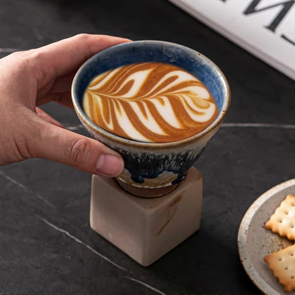 200 ml Japansk Keramikmugg Kaffemugg Lattekopp med Bas Keramisk Mugg
